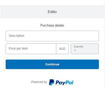 PayPal Payment Page